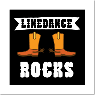 Linedance rocks Posters and Art